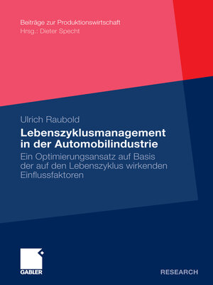 cover image of Lebenszyklusmanagement in der Automobilindustrie